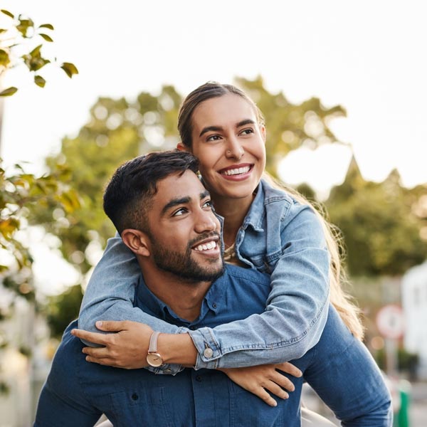 smiling young couple