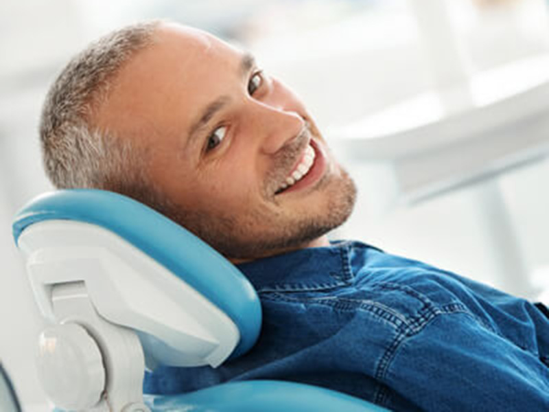 A man taking dental treatment