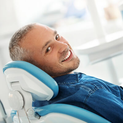 A man taking dental treatment